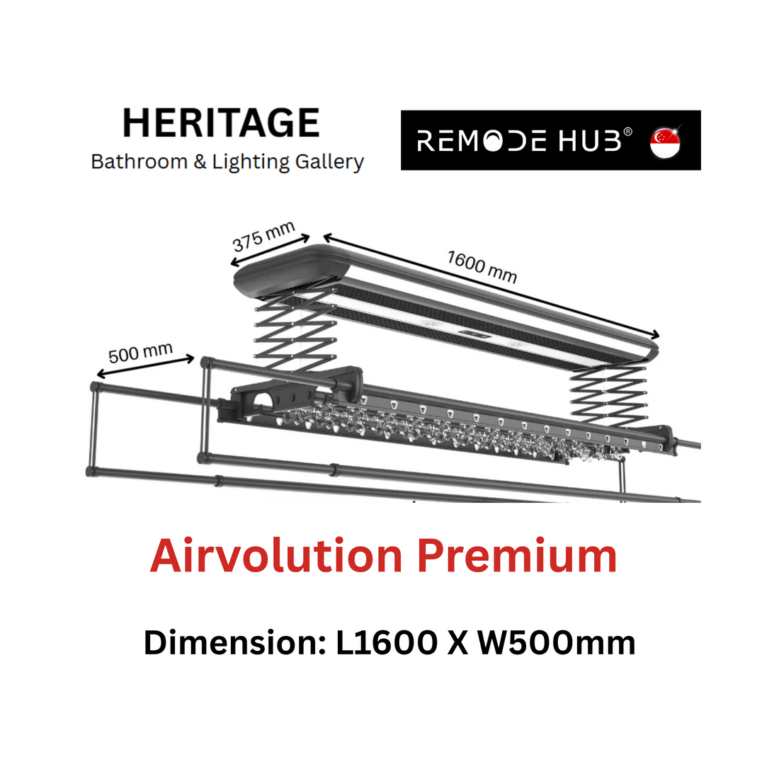 Remode Hub 1.6 Meter Airvolution Premium Automated Laundry System ...