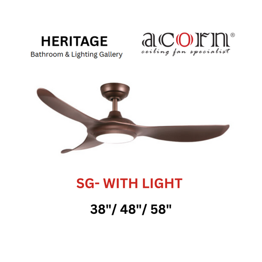 Acorn DC-368 SG With Light Ceiling Fan