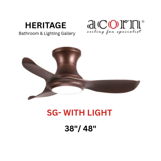 Acorn DC-368H SG With Light Ceiling Fan