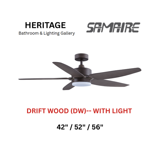 Samaire 5 Blade Drift Wood (DW) With Light Ceiling Fan