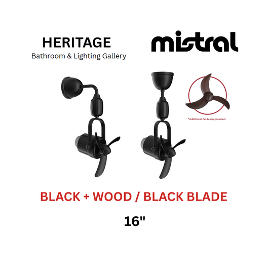 Mistral 516 D Fan Black Corner Fan