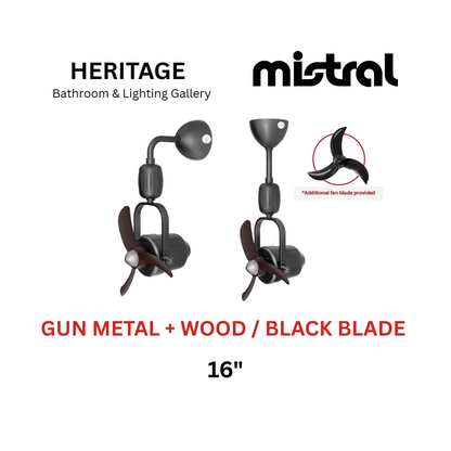 Mistral 516 D Fan Gun Metal Corner Fan