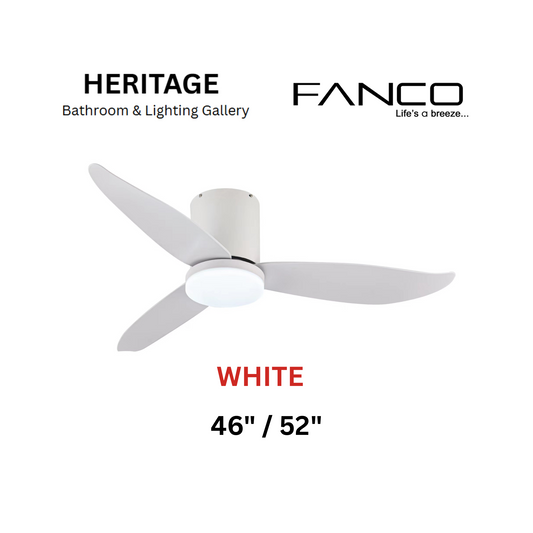 Fanco Rito 3 White With Light Ceiling Fan