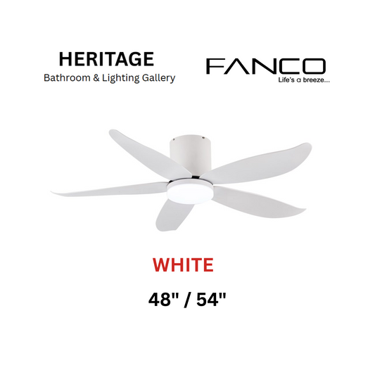 Fanco Rito 5 White With Light Ceiling Fan