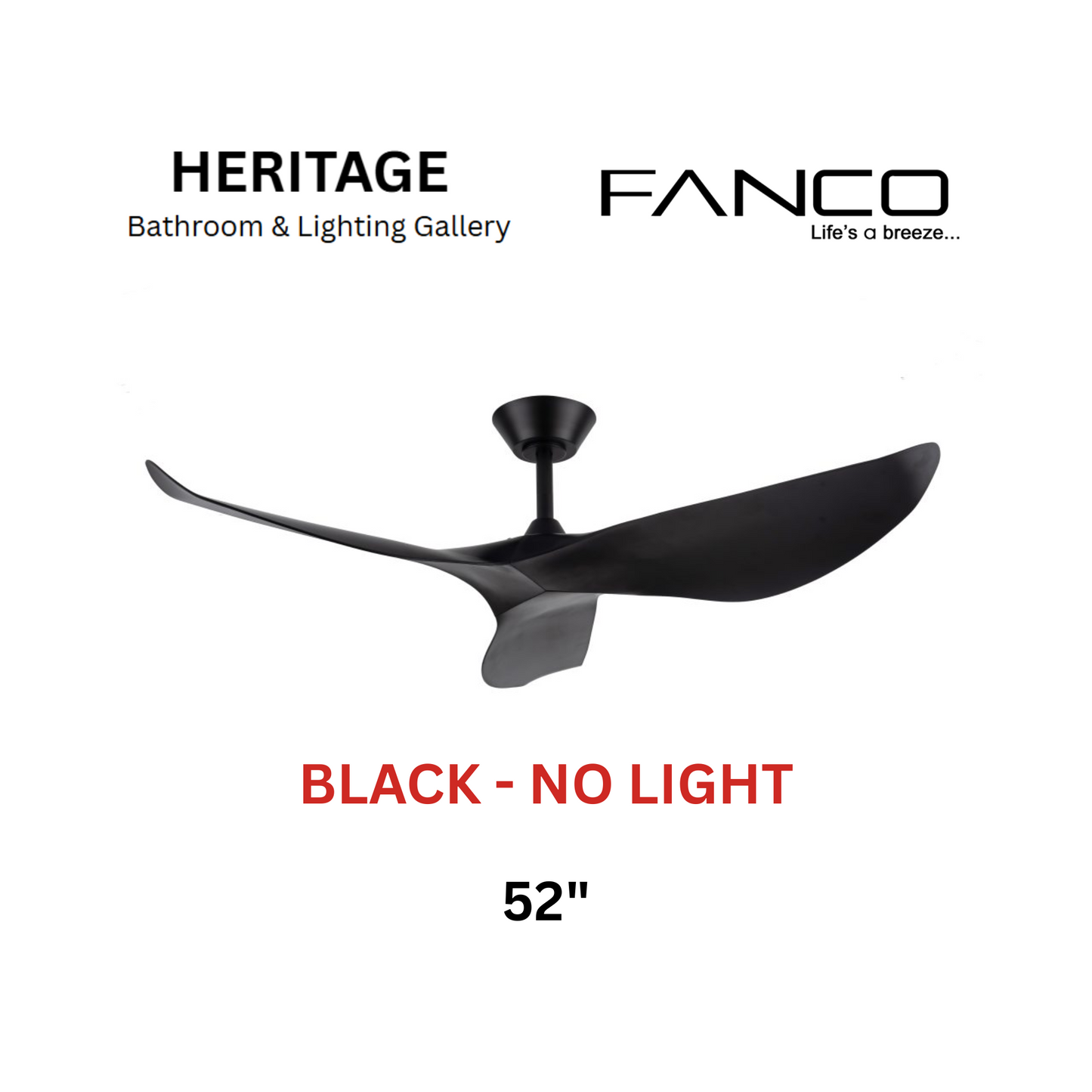 Fanco Huracan Black Ceiling Fan