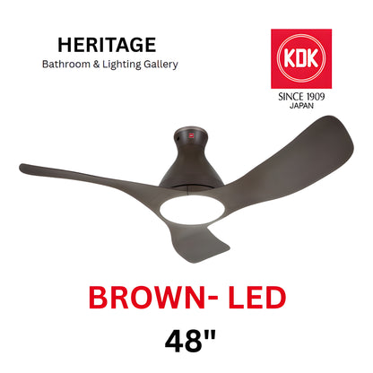 KDK E48GP With Light Ceiling Fan (BROWN)