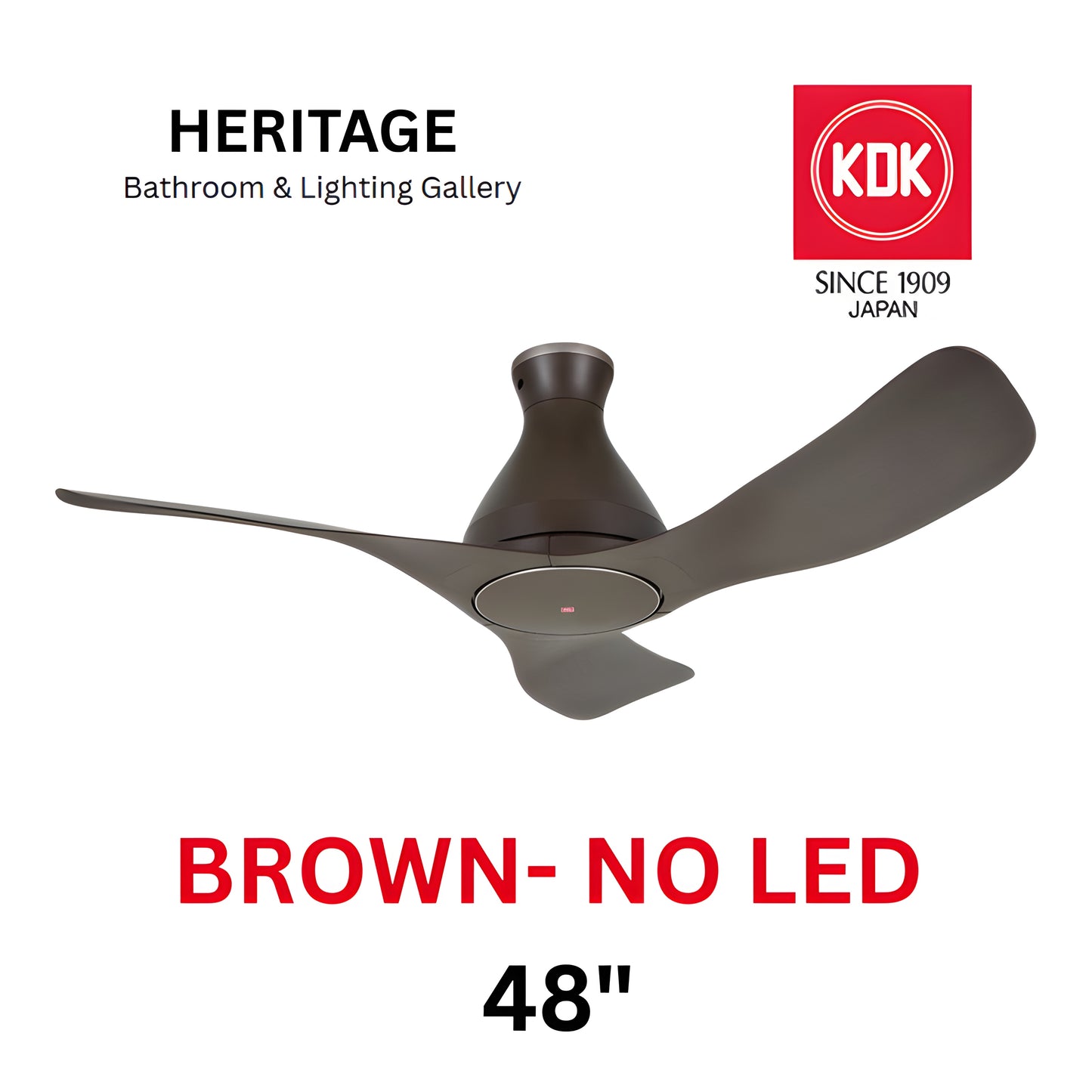 KDK E48HP No Light Ceiling Fan (BROWN)