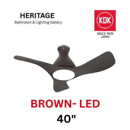 KDK F40GP With Light Ceiling Fan (BROWN)