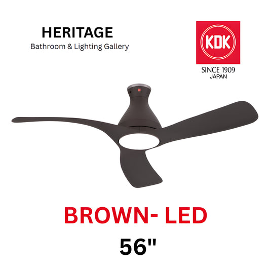 KDK H56GP With Light Ceiling Fan (BROWN)
