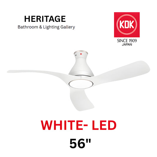 KDK H56GP With Light Ceiling Fan (WHITE)