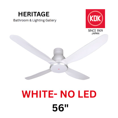 KDK W56WV No Light Ceiling Fan (WHITE)