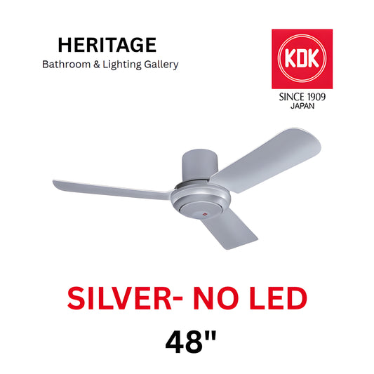 KDK M40MS No Light Ceiling Fan (SILVER)