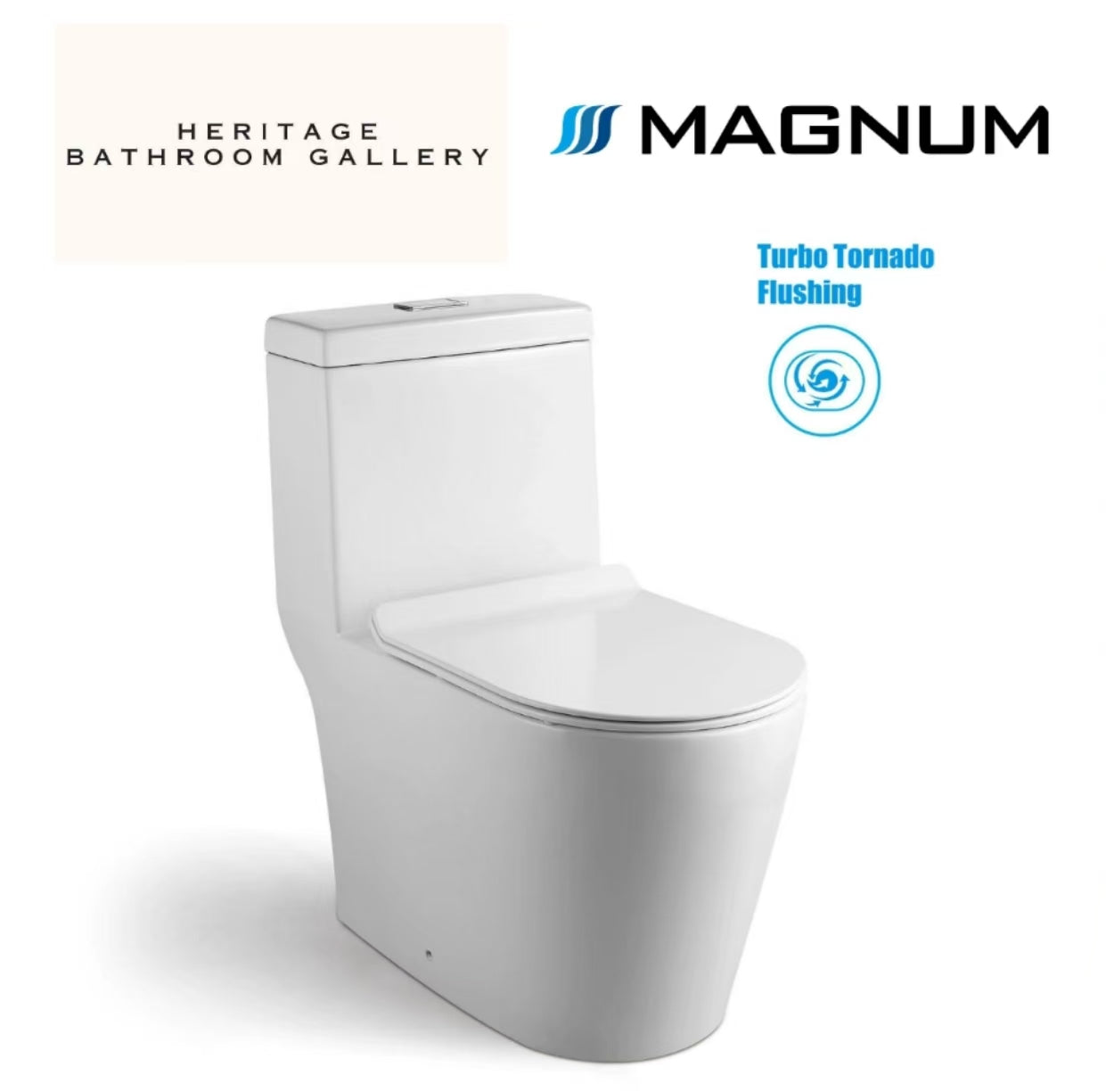 Magnum M935 One-Piece Toilet Bowl (Tornado Flush)