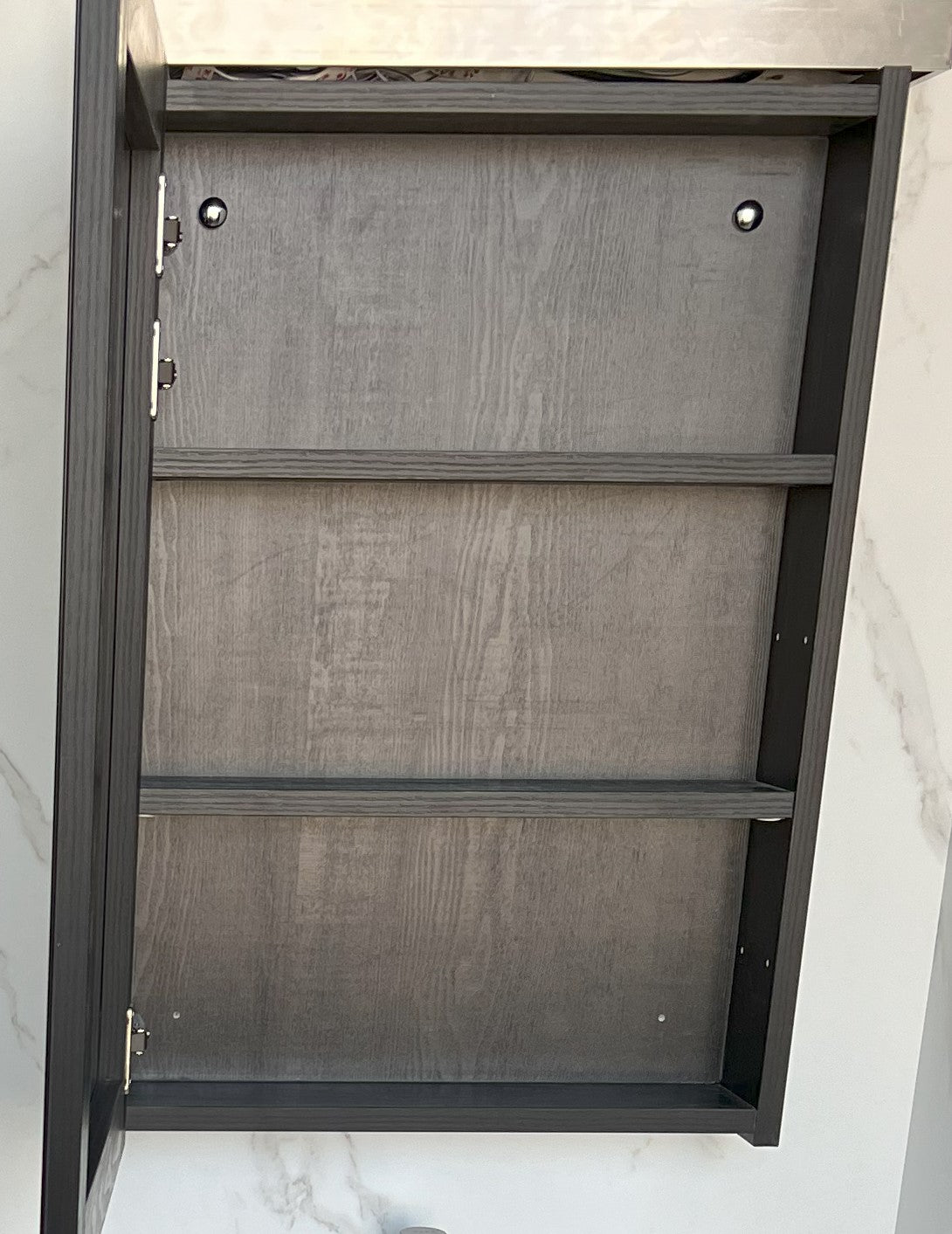 Esfera 50cm Mirror Cabinet (Black Charcoal)