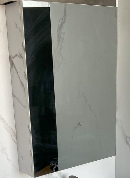 Esfera 50cm Mirror Cabinet (Marble White)