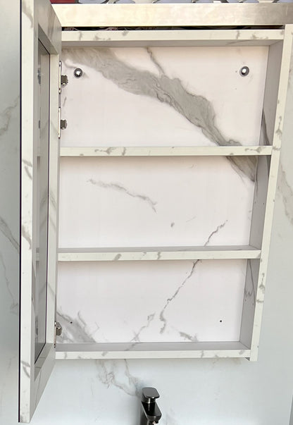 Esfera 50cm Mirror Cabinet (Marble White)