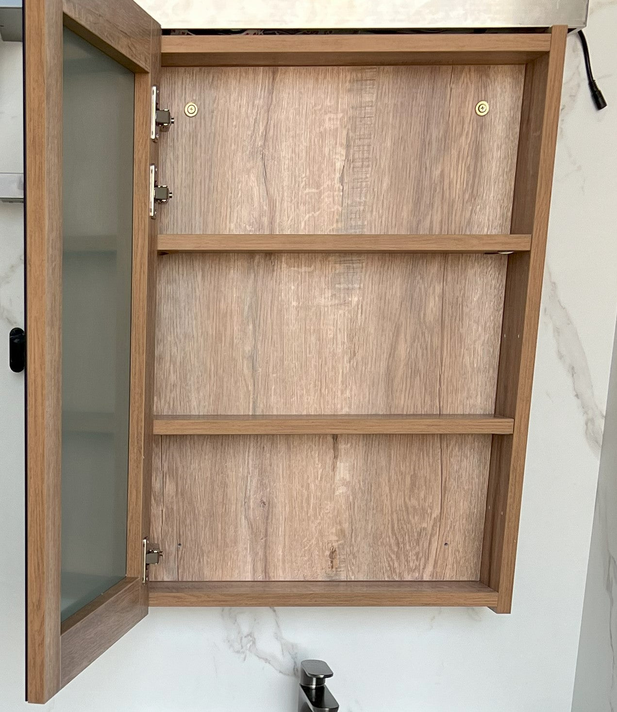 Esfera 50cm Mirror Cabinet (Natural Oak)