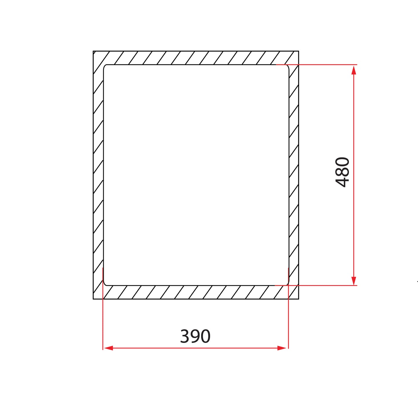 Rubine MEQ 810-41 (41CM) Top Mount Kitchen Sink