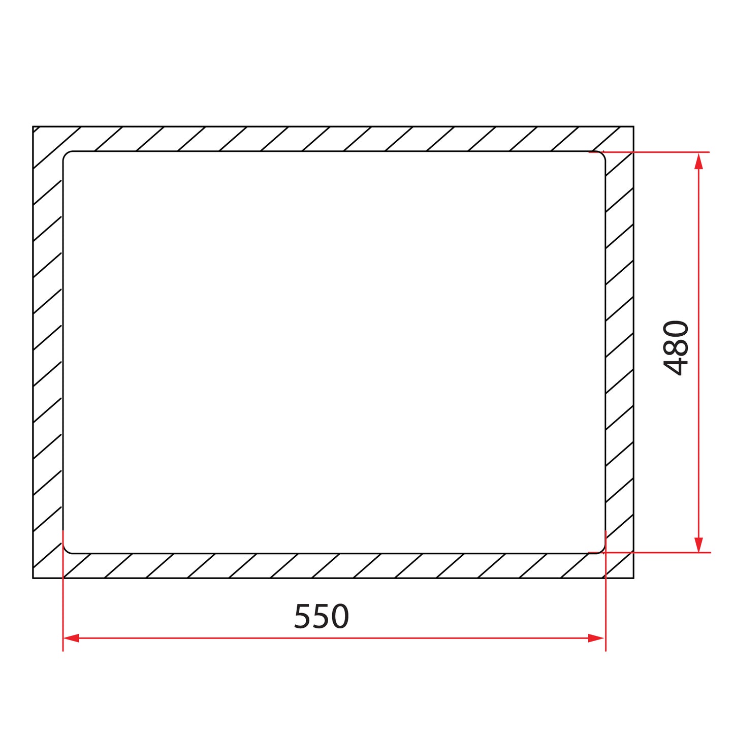 Rubine MEQ 810-57 (57CM) Top Mount Kitchen Sink
