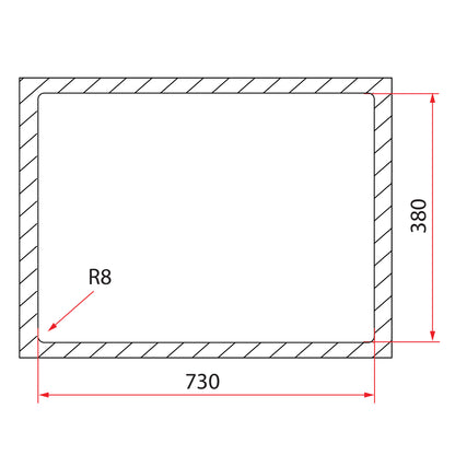Rubine MEQ 810-79 (77CM) Top Mount Kitchen Sink