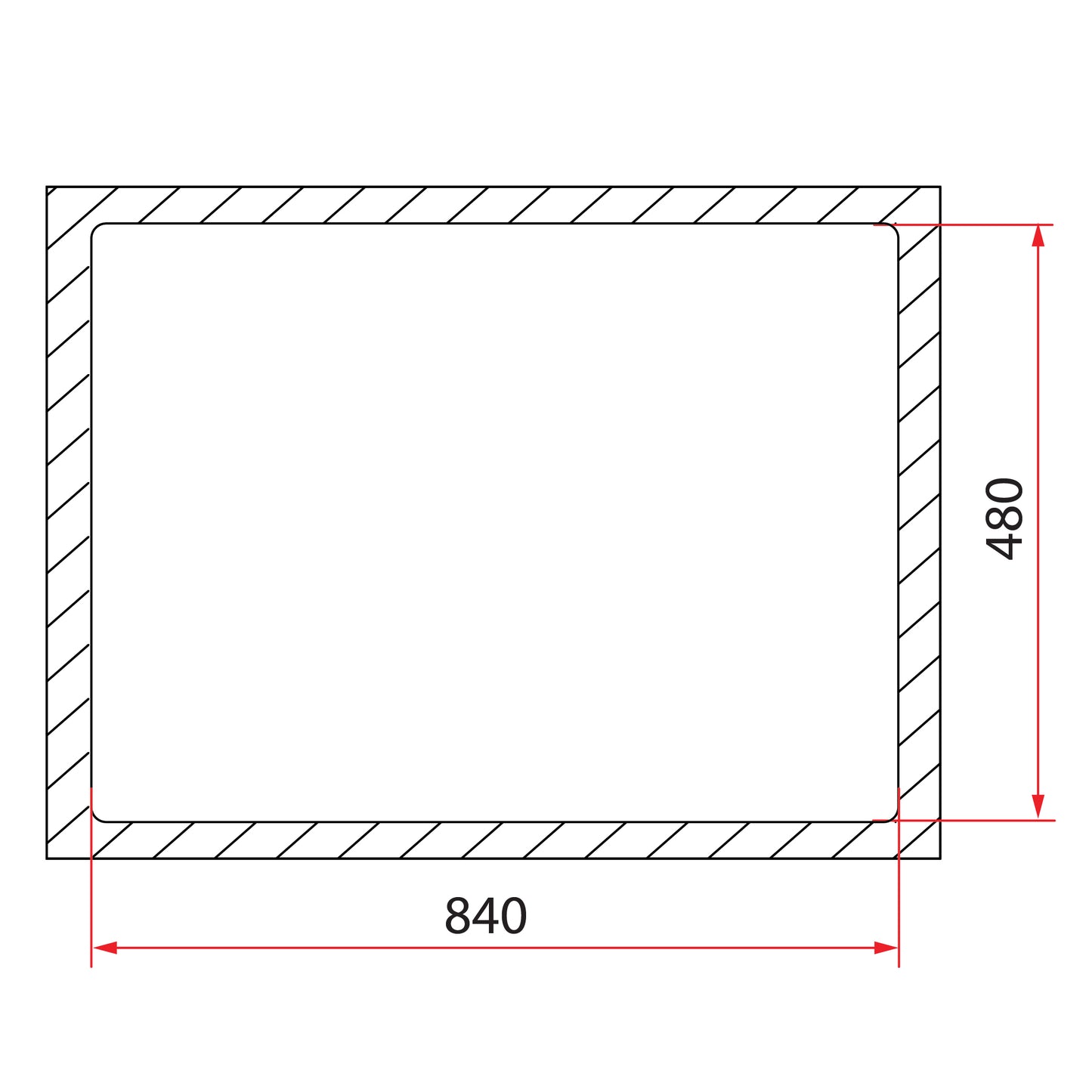 Rubine MEQ 860-86R (86CM) Top Mount Kitchen Sink