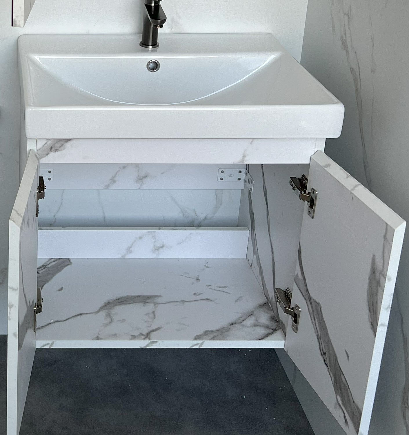 Esfera 60cm Basin Cabinet (Marble White)