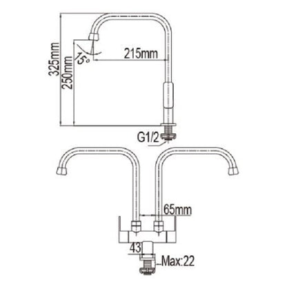 NTL-6025-C-SS kitchen Tap