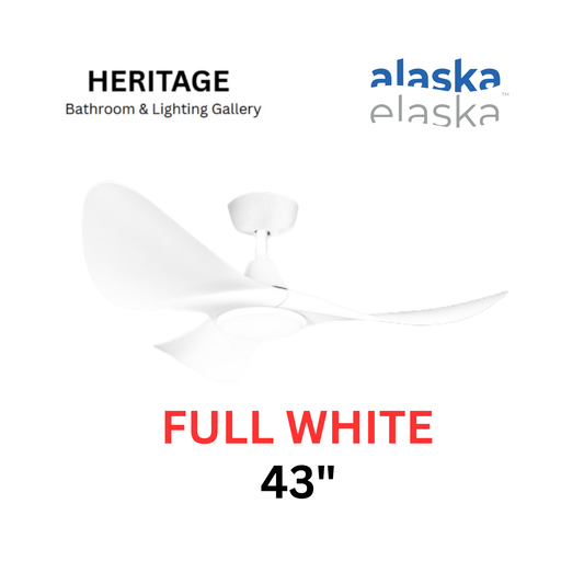 Alaska BURA 43" Ceiling Fan With 20W LED RGB (Matt White)