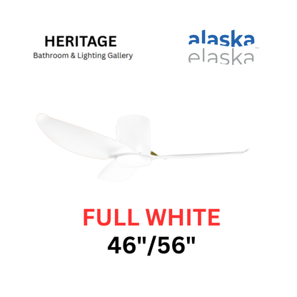 Alaska Fern III 46"/56" Ceiling Fan With 20W LED RGB (MATT WHITE)