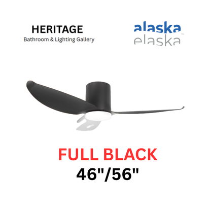 Alaska Fern III 46"/56" Ceiling Fan With 20W LED RGB (MATT BLACK)