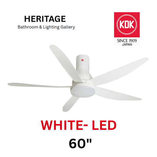 KDK U60FP With Light Ceiling Fan (WHITE)