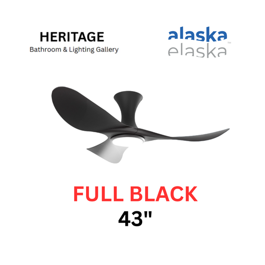 Alaska BURAH 43" Ceiling Fan With 20W LED RGB (Matt Black)