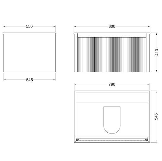Rigel 60CM/80CM PVC Drawer Basin Cabinet (2 Colours Available)