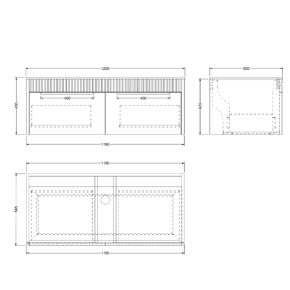 Rigel 100CM/120CM Drawer Basin Cabinet