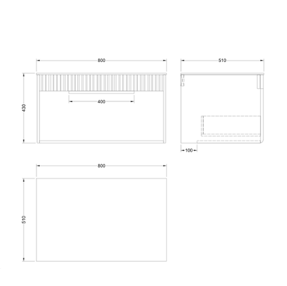 Rigel 60CM/80CM Drawer Basin Cabinet