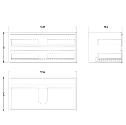 Rigel 70CM/100CM PVC Sintered Stone Drawer Basin Cabinet