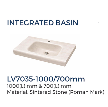 Rigel 70CM/100CM PVC Sintered Stone Drawer Basin Cabinet