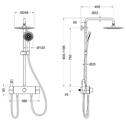 Rigel MXTE1513 4-IN-1 Rainshower System (Available in 3 colours)