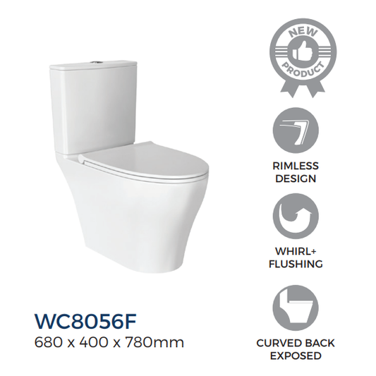 Rigel WC8056F Two-Piece Toilet Bowl (Whirl+ Flush)