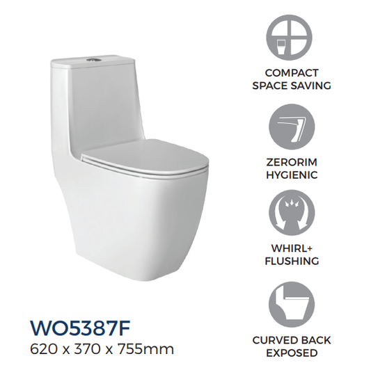 Rigel WO5387F One-Piece Toilet Bowl (Wash down Flush)