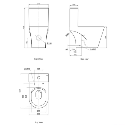 Rigel WO9030FA-HKM One-Piece Toilet Bowl (Whirlwash Flush)