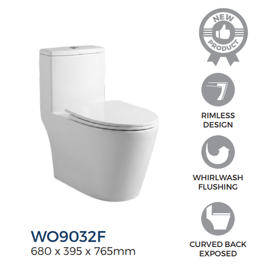 Rigel WO9032F One-Piece Toilet Bowl (Whirlwash Flush)