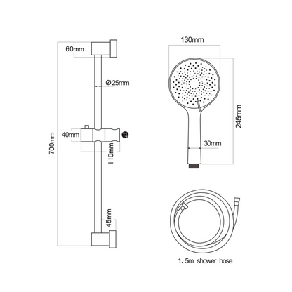 Aalto SH-306MG Hand Shower Set