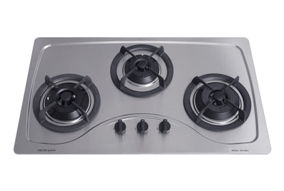 Tecno 3-Burner 86cm Stainless Steel Cooker Hob