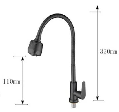 RICO 30405-13-CF Black kitchen tap
