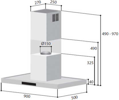 RINNAI RH-C249-SSR CHIMNEY HOOD