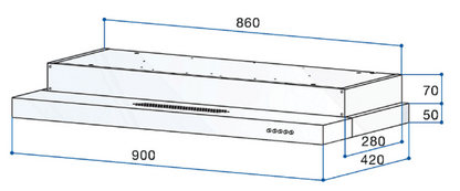 RINNAI  RH-S309-GBR-T SLIM HOOD