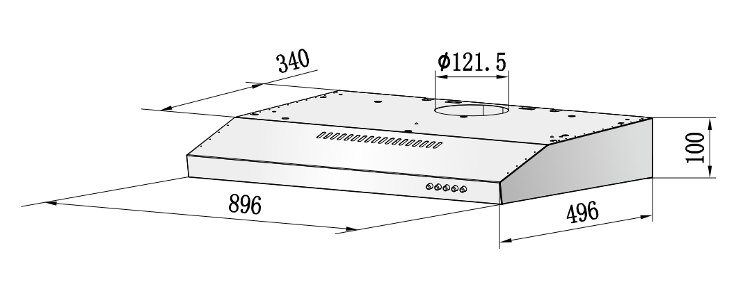 RINNAI  RH-S95A-SSVR SLIM HOOD