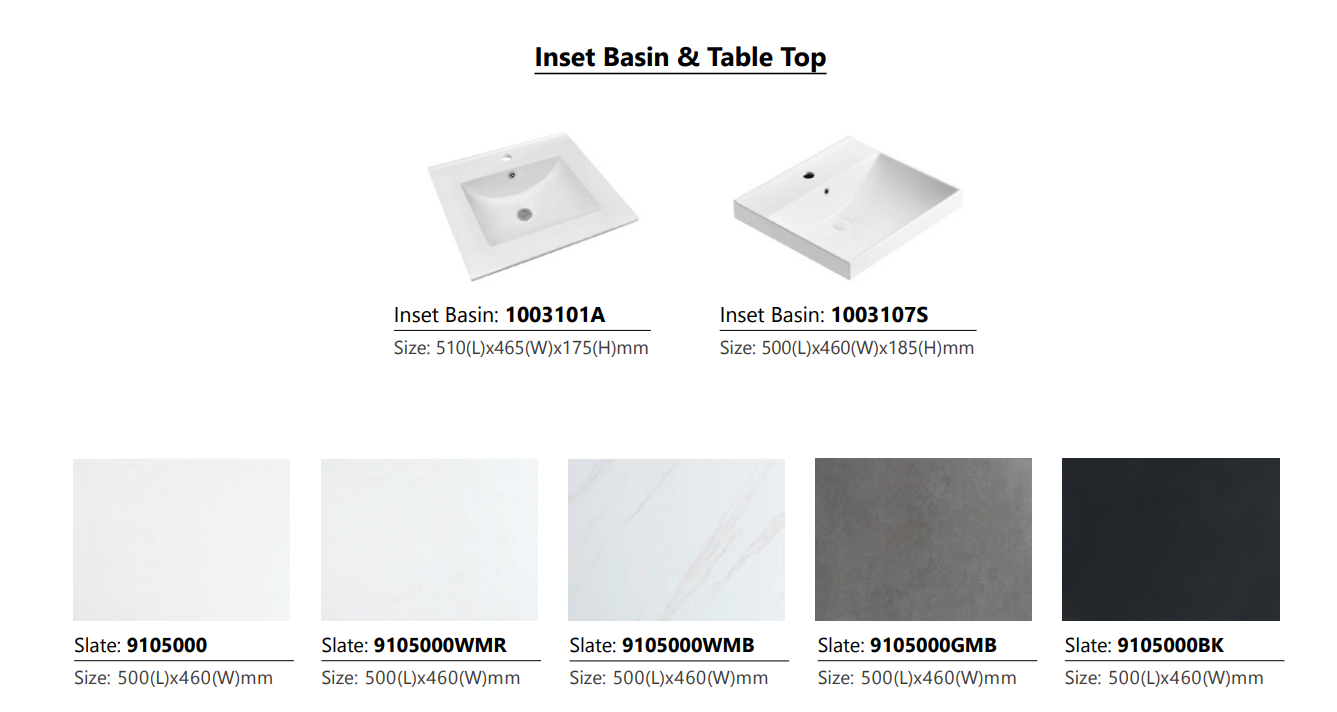 Dusche 2005103MG (50cm) Basin Cabinet (Marble Grey)