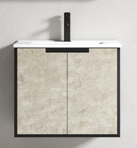 Dusche 2006105MBCG 60cm Basin Cabinet (Matt Black W/Cement Grey)